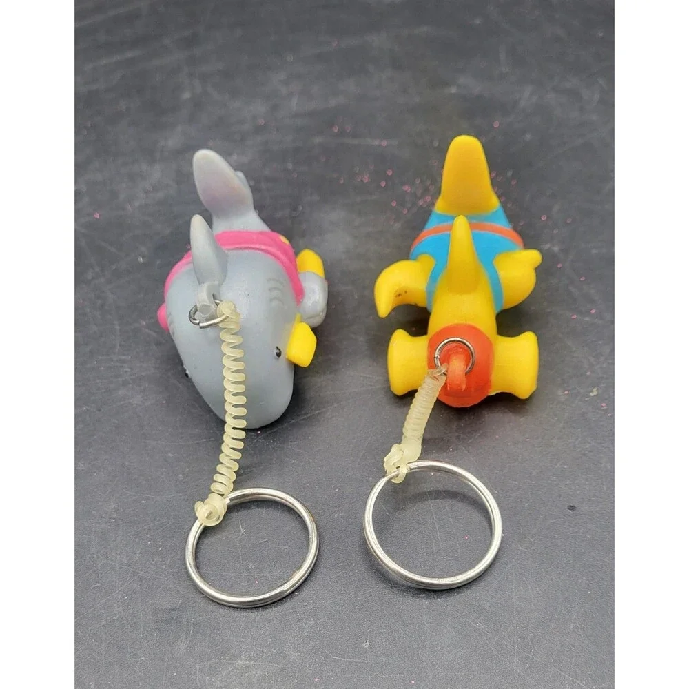 Big Kahuna Fun Shark Keychain Lot 2 Surfboard & Hammerhead Souvenir Key Rings